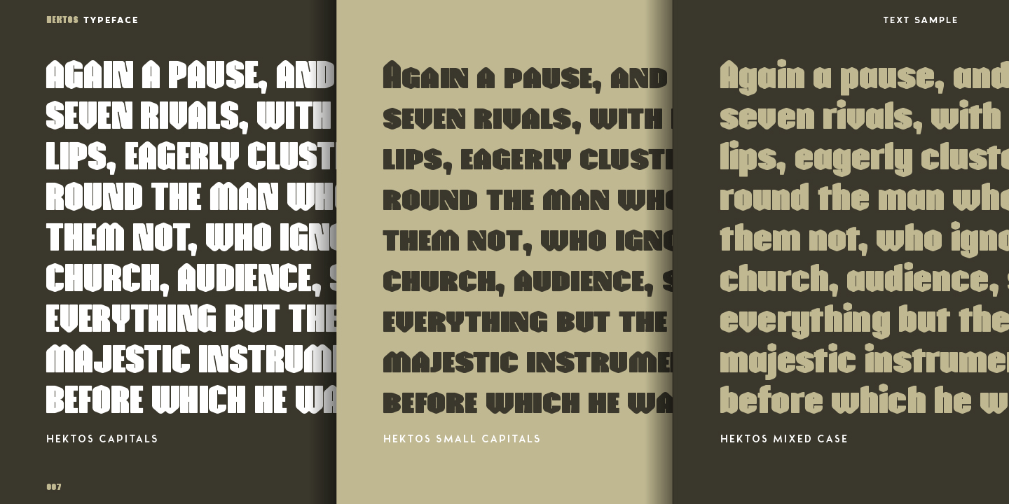 Hektos Regular Font Poster #8