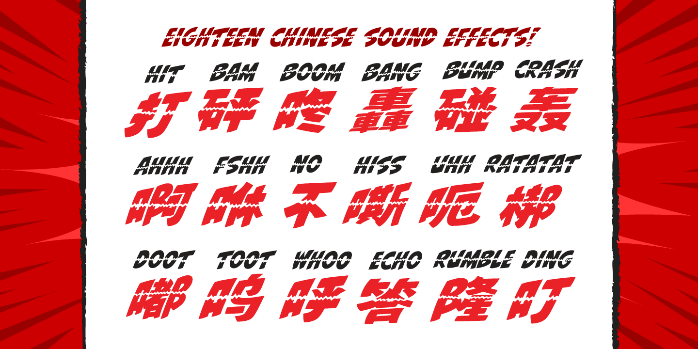 Ripped Bam Boom Font Poster #1