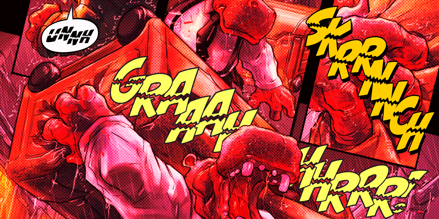 Ripped Bam Boom Font Poster #1