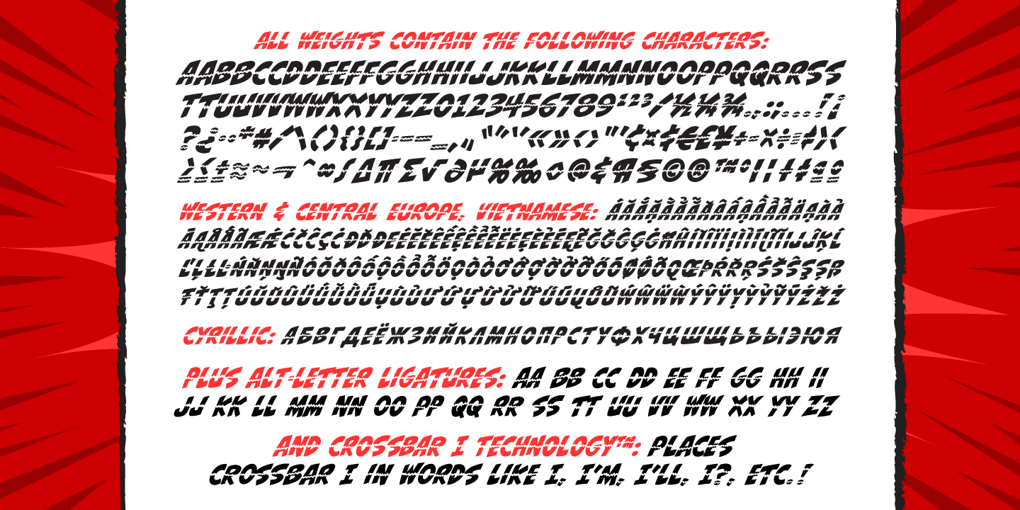 Ripped Bam Boom Font Poster #1