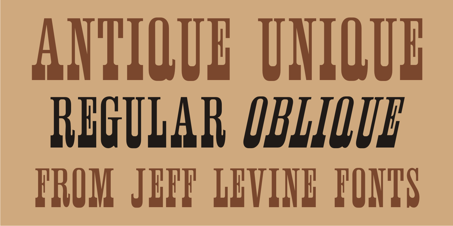 Antique Unique Font Poster #1