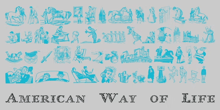 American Way Of Life Font Family Poster