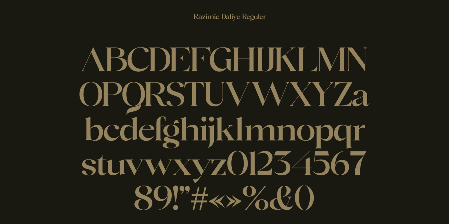 Razimie Daliye Font Poster #8