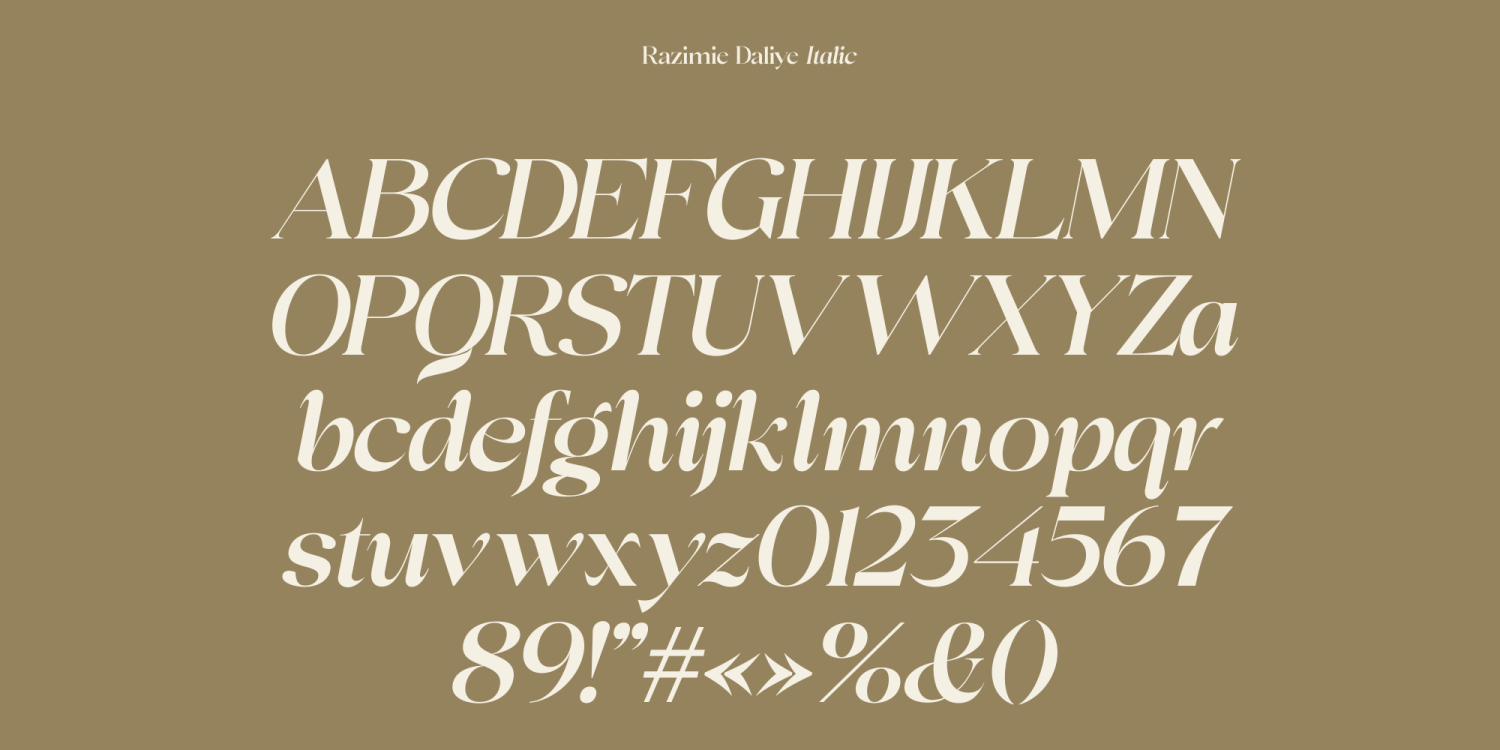 Razimie Daliye Font Poster #9