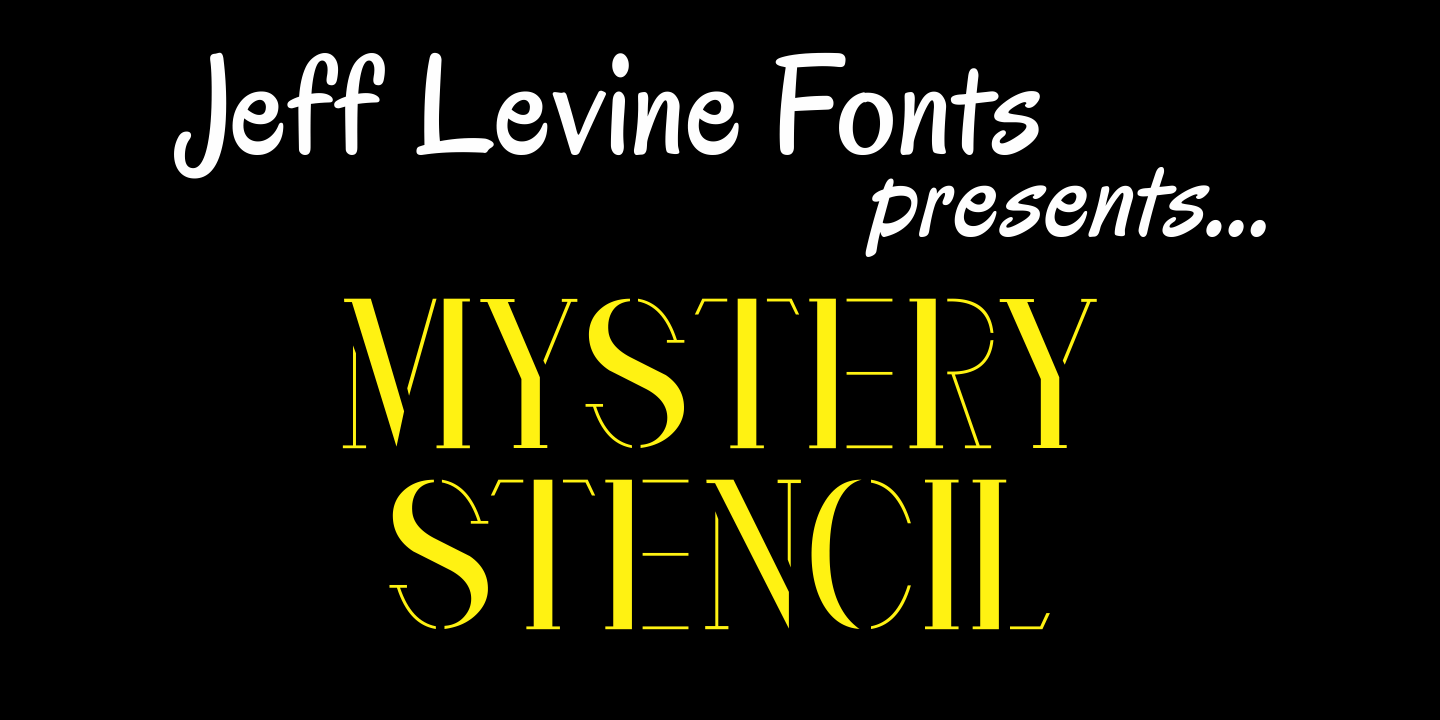 Mystery Stencil Font Poster #1