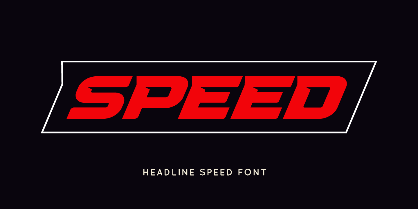 Speed Regular Font Family