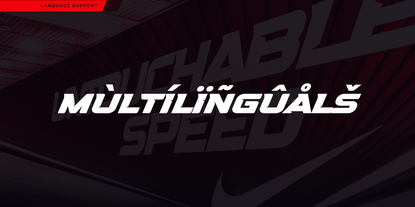 Speed Regular Font Poster #4