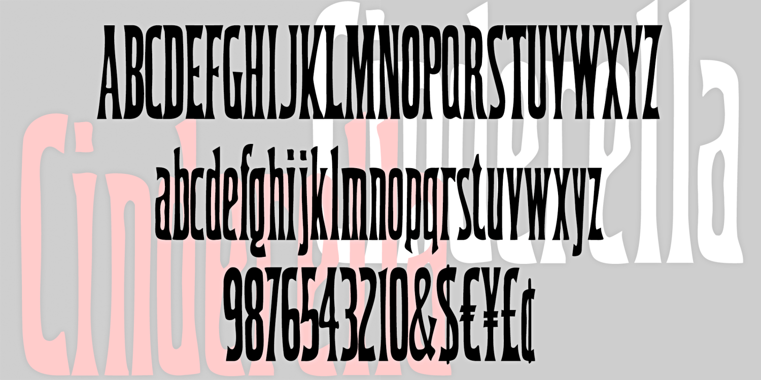 Cinderella Font Family Poster