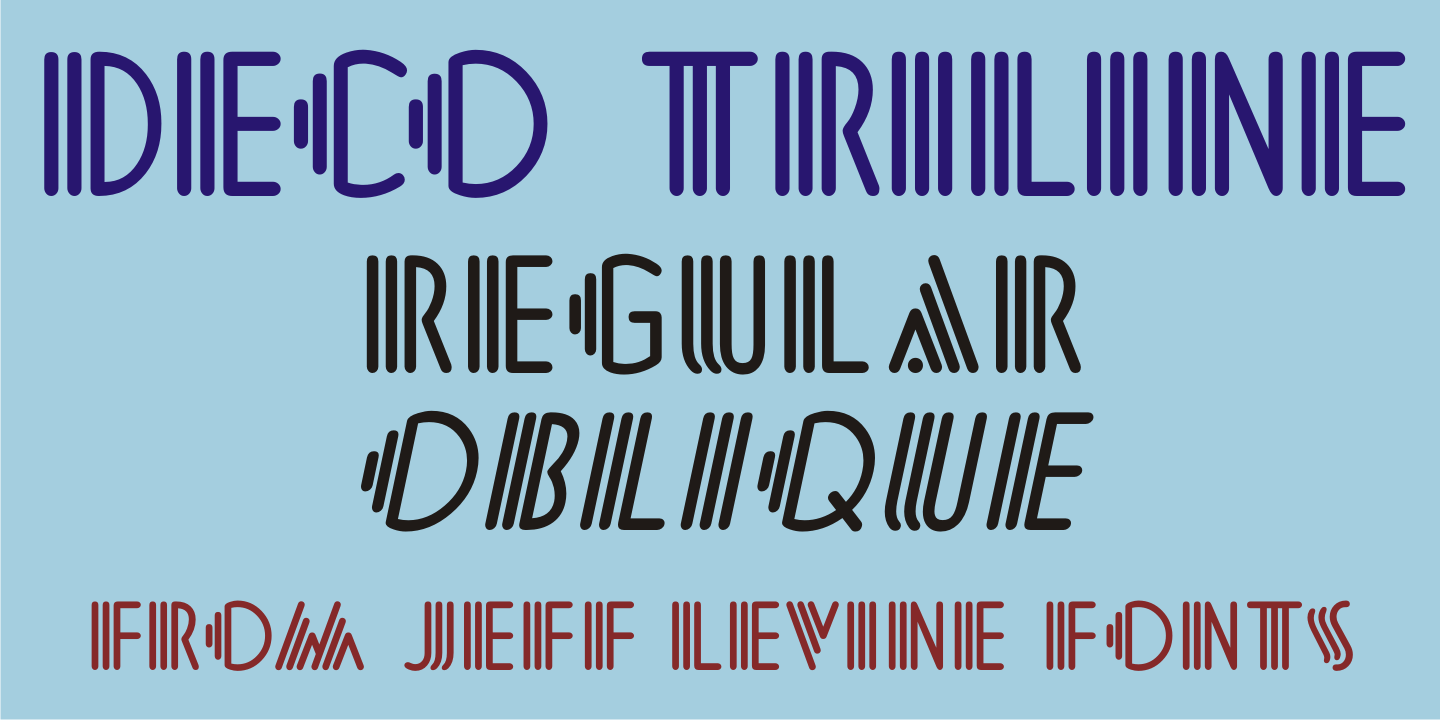 Deco Triline Font Family Poster