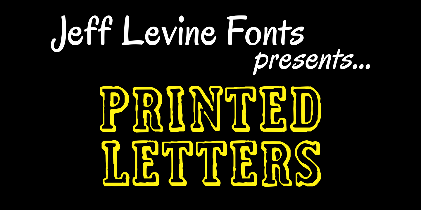 Printed Letters Font Poster #1
