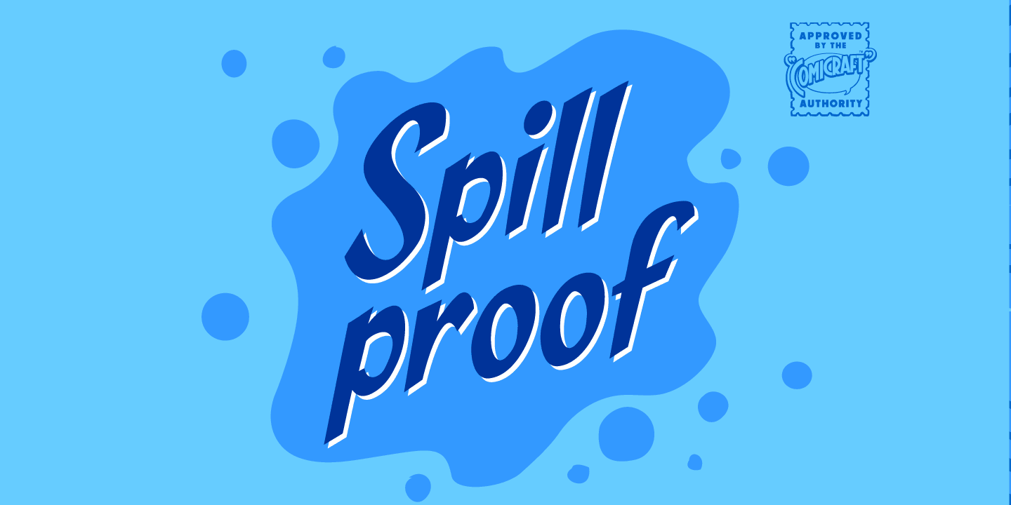 Spill Proof Font Poster #1