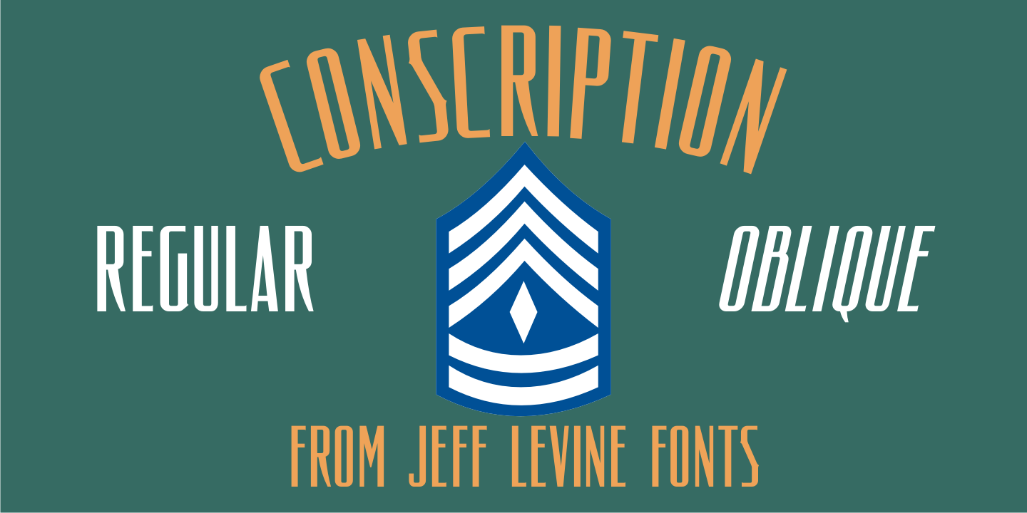 Conscription Font Poster #1