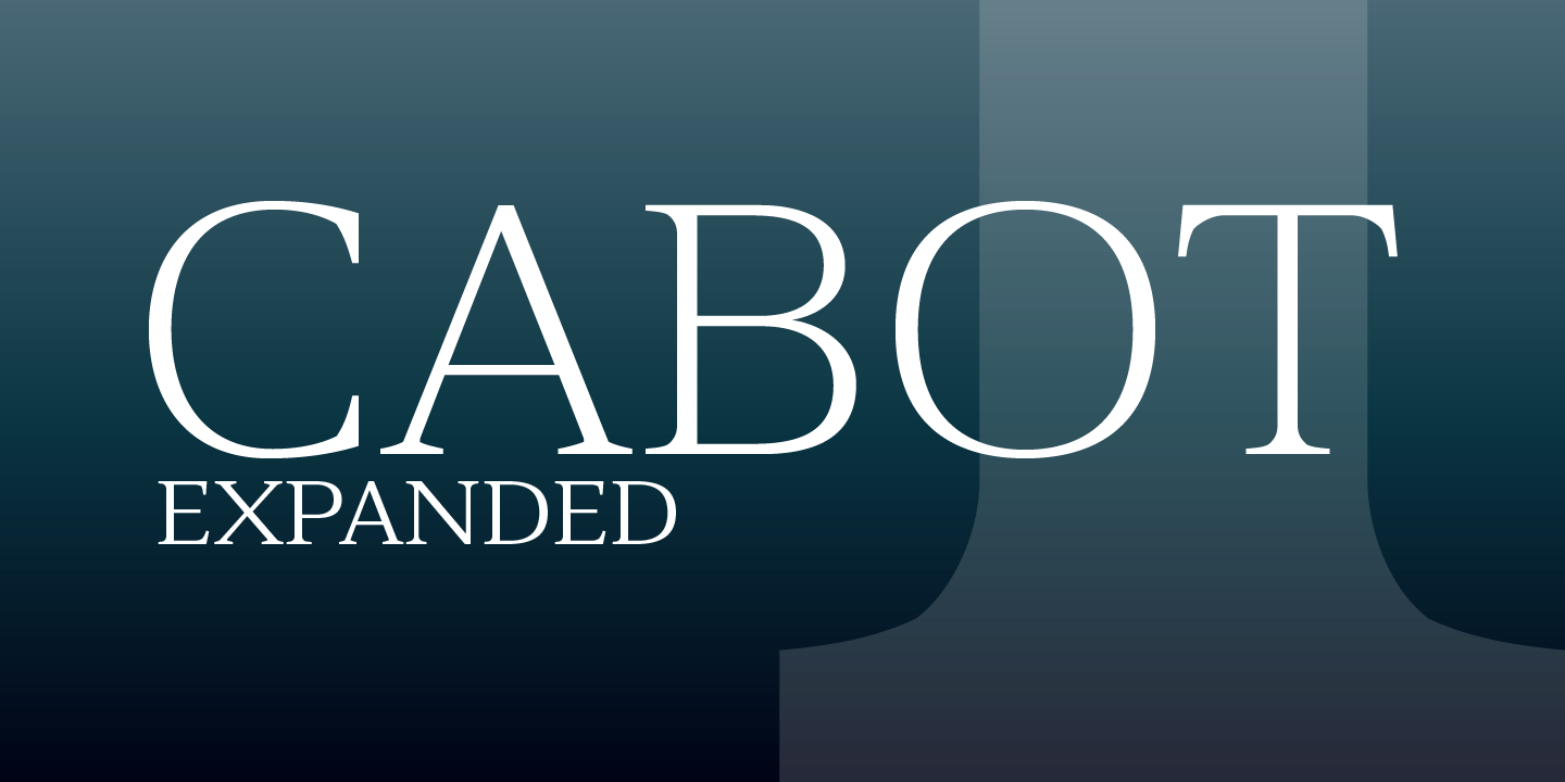 Cabot Expanded Font Poster #1