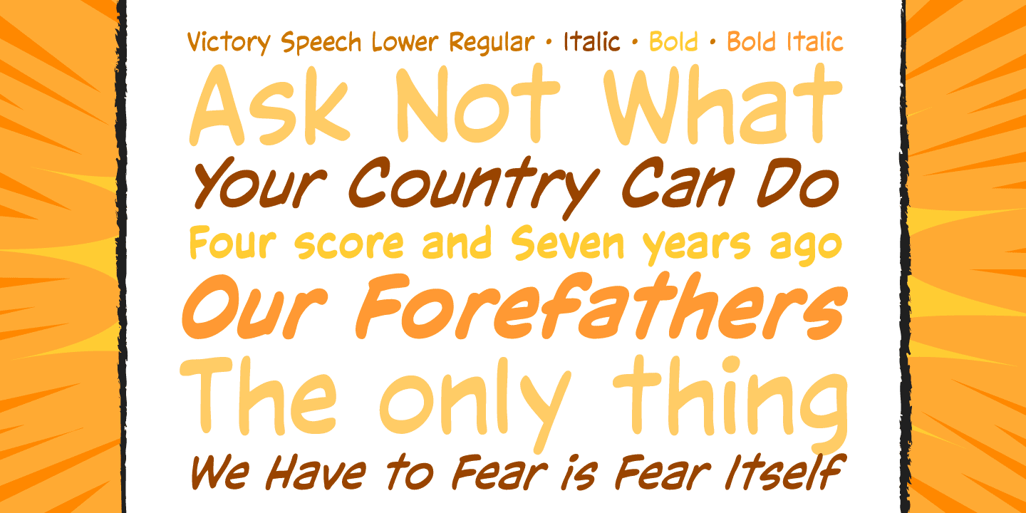 Victory Speech Lower Font Poster #1