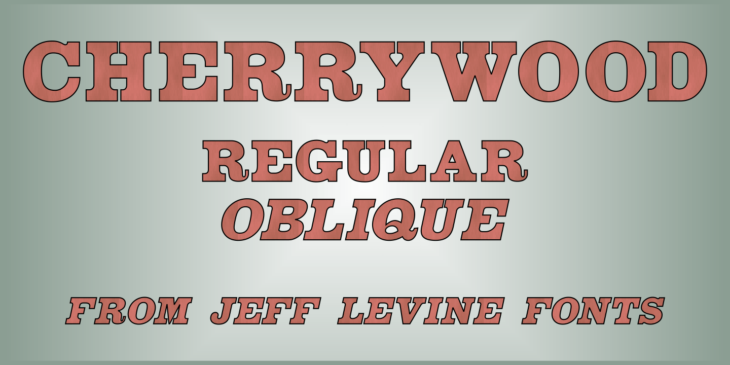 Cherrywood Font Family Poster