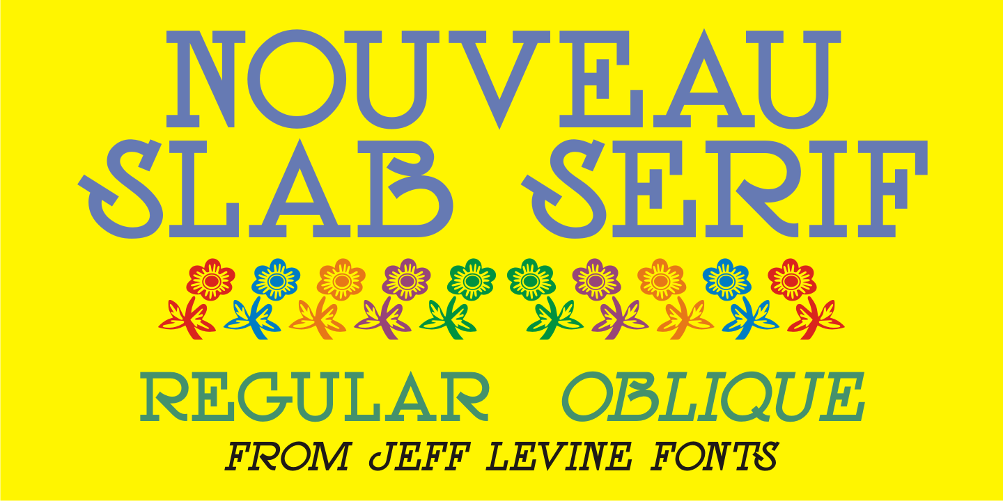 Nouveau Slab Serif Font Poster #1