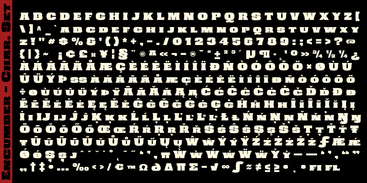 Encumber Font Poster #1