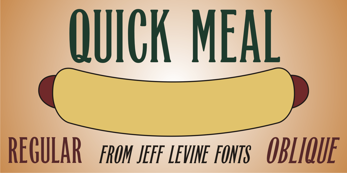 Quick Meal Font Family Poster