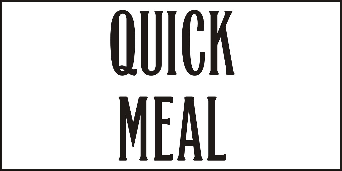 Quick Meal Font Poster #2