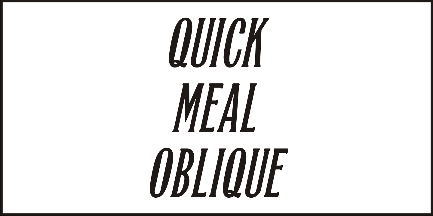 Quick Meal Font Poster #4