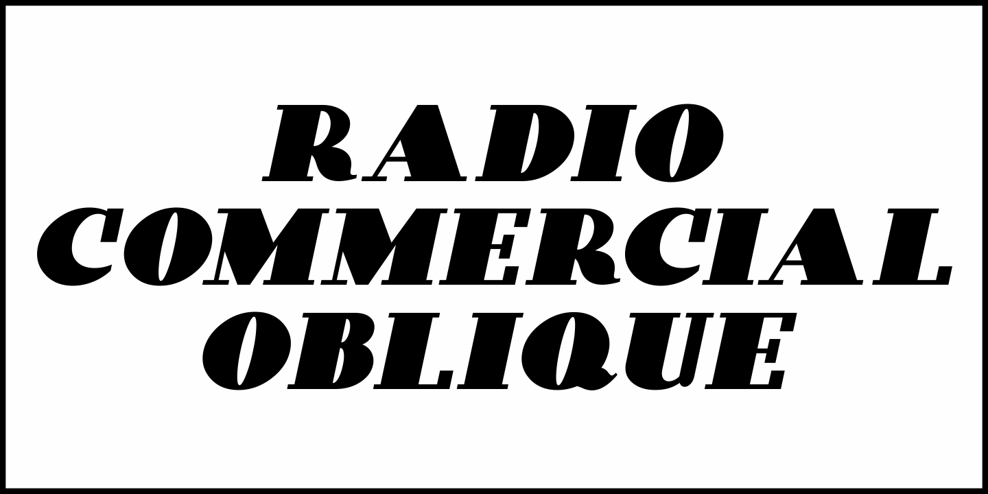 Radio Commercial Font Poster #4