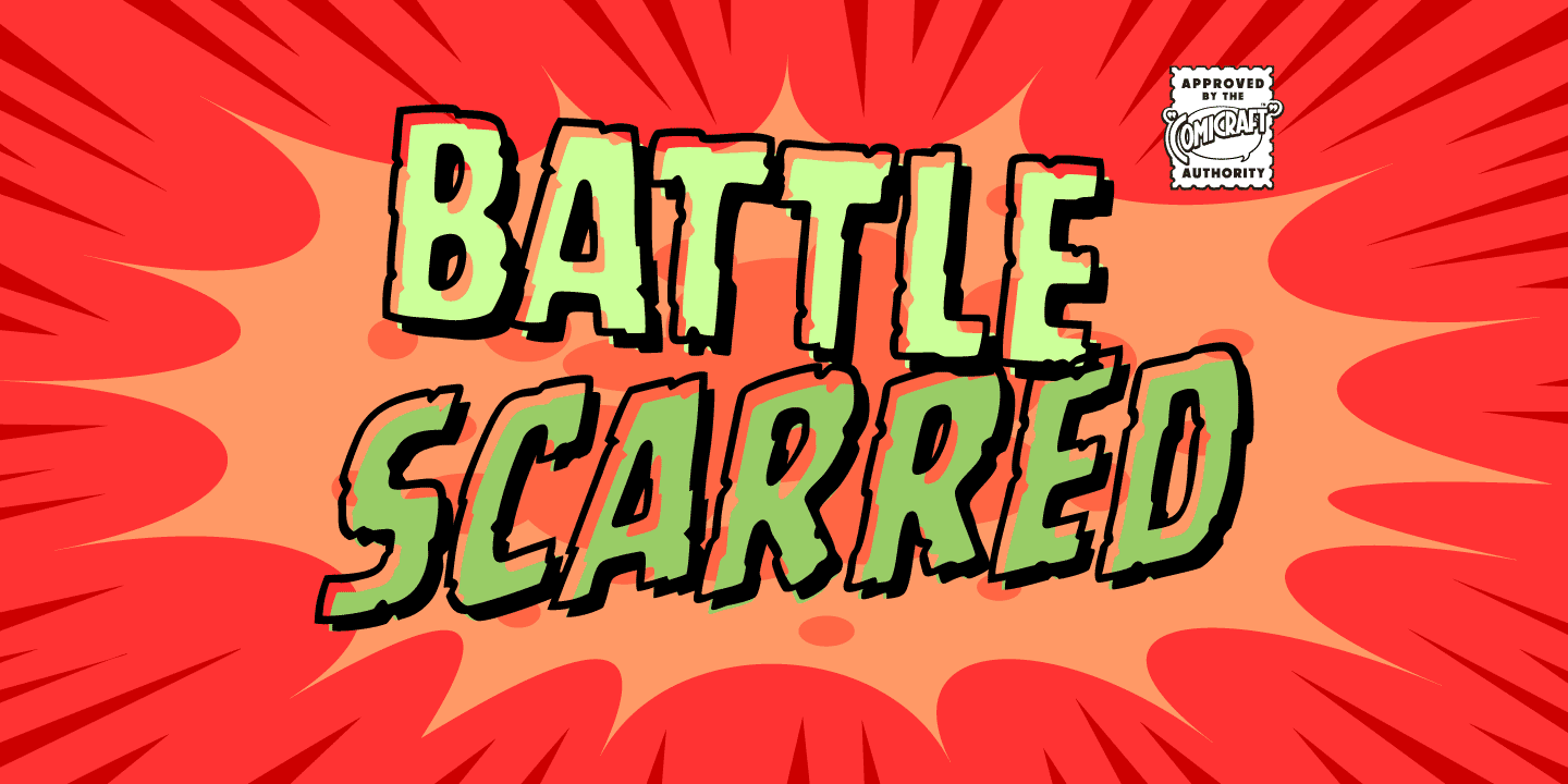 Battle Scarred Font Poster #1
