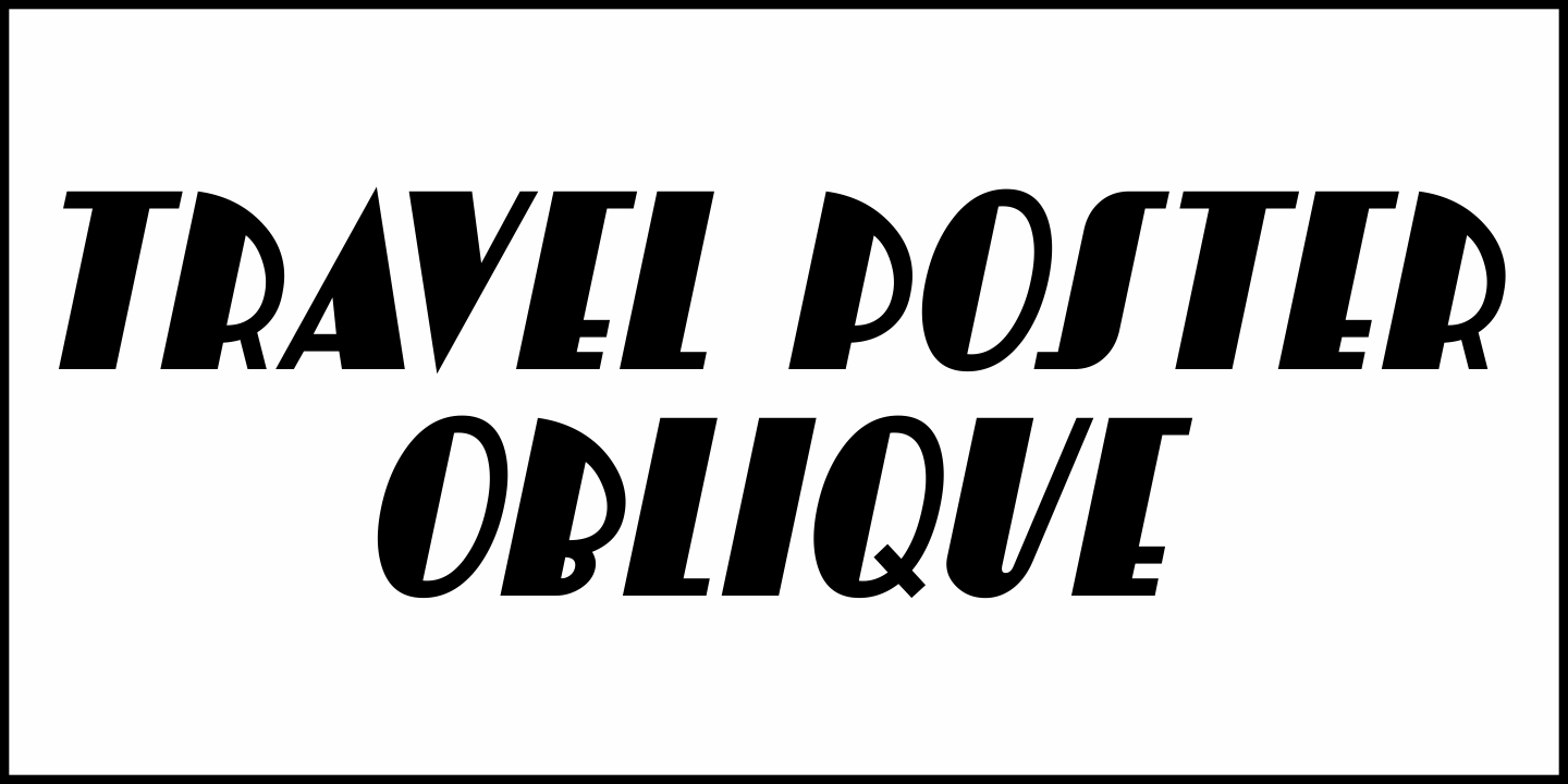 Travel Posters Font Poster #1