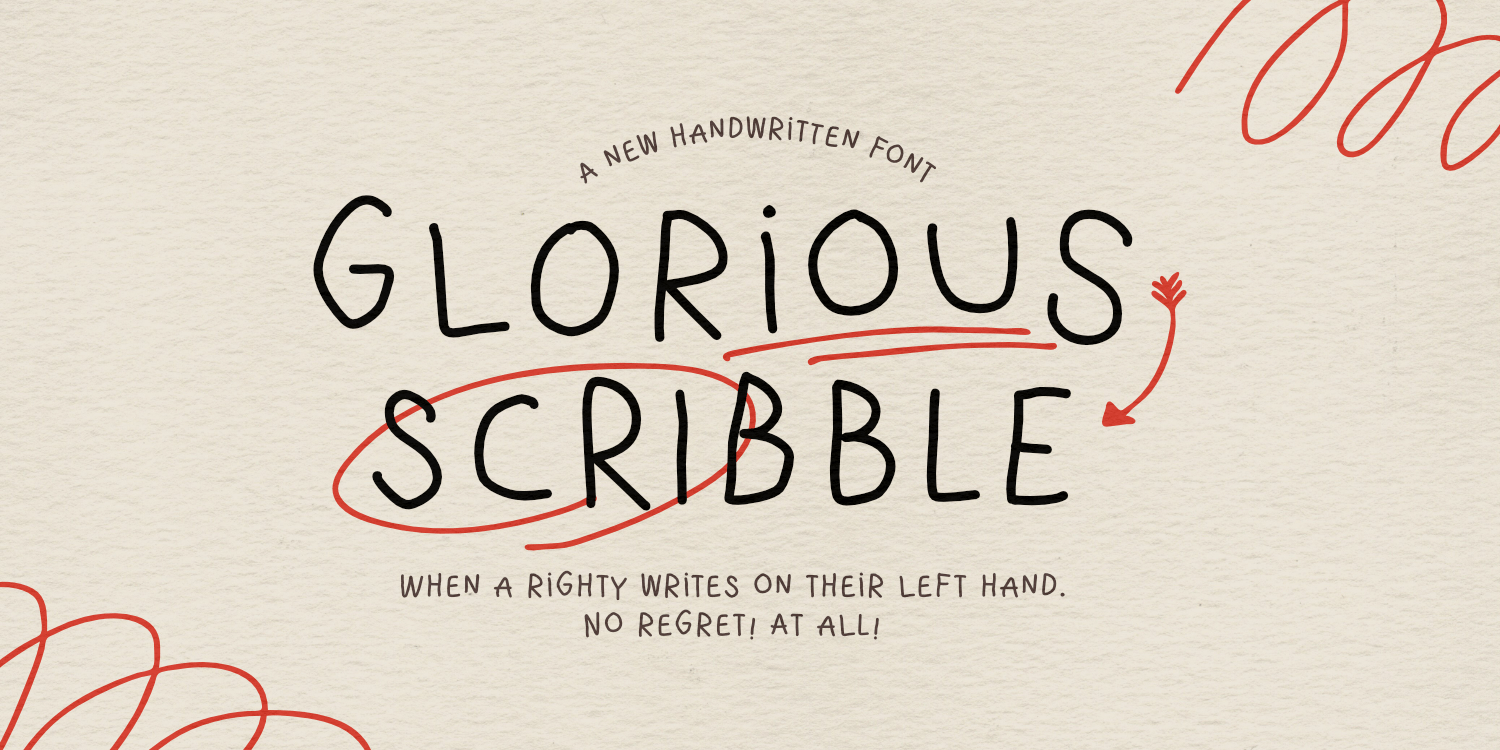 Glorious Scribble Font Poster #1