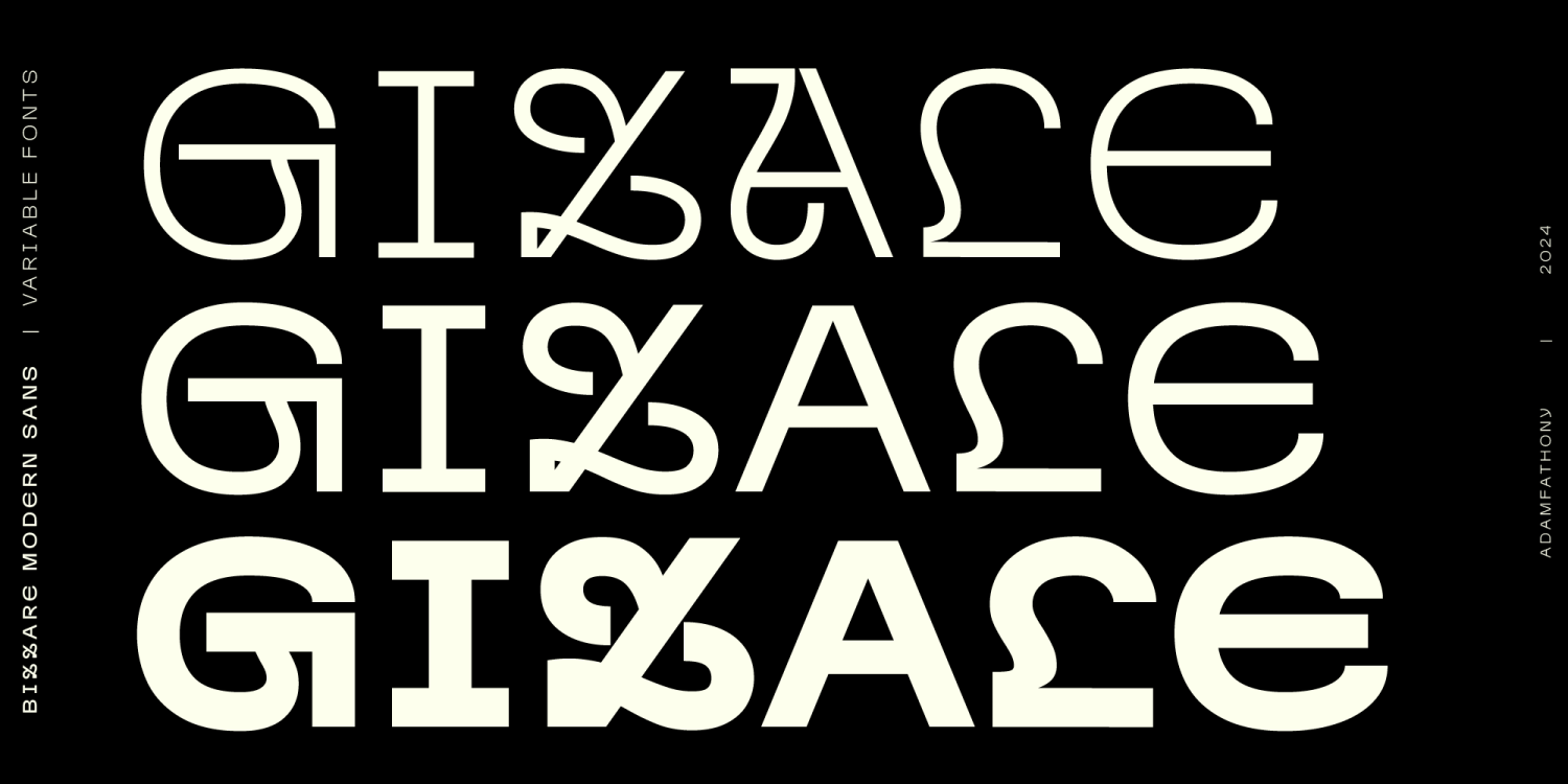 Gizale Font Family Poster