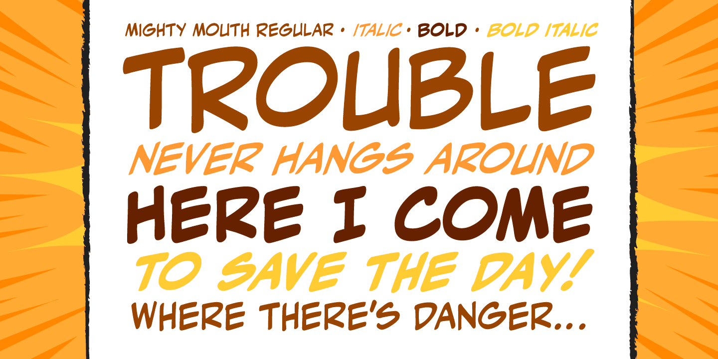 Mighty Mouth Font Poster #1