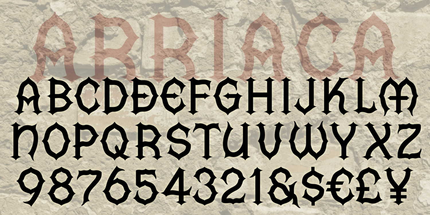 Arriaca Font Family Poster
