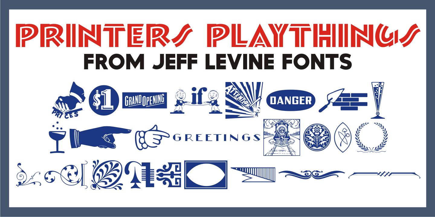 Printers Playthings Font Family Poster
