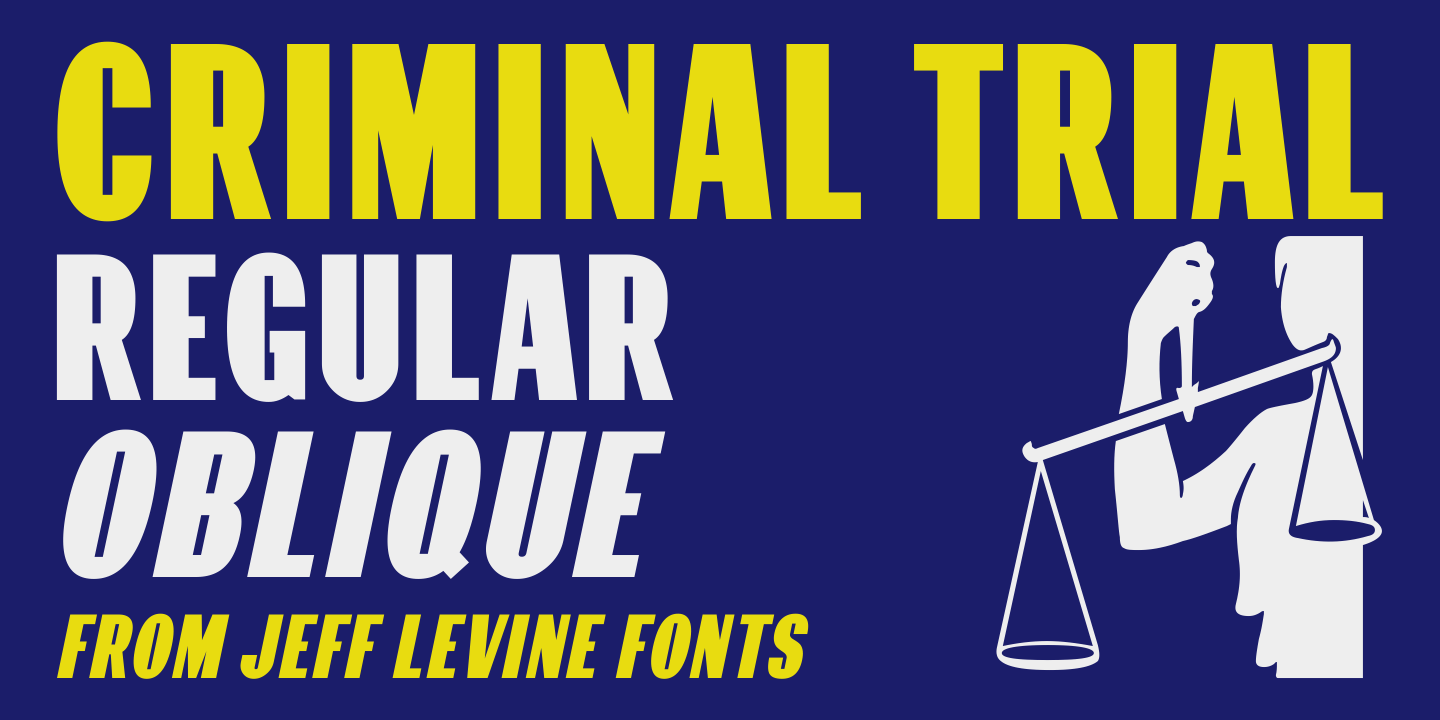 Criminal Trial Font Family Poster