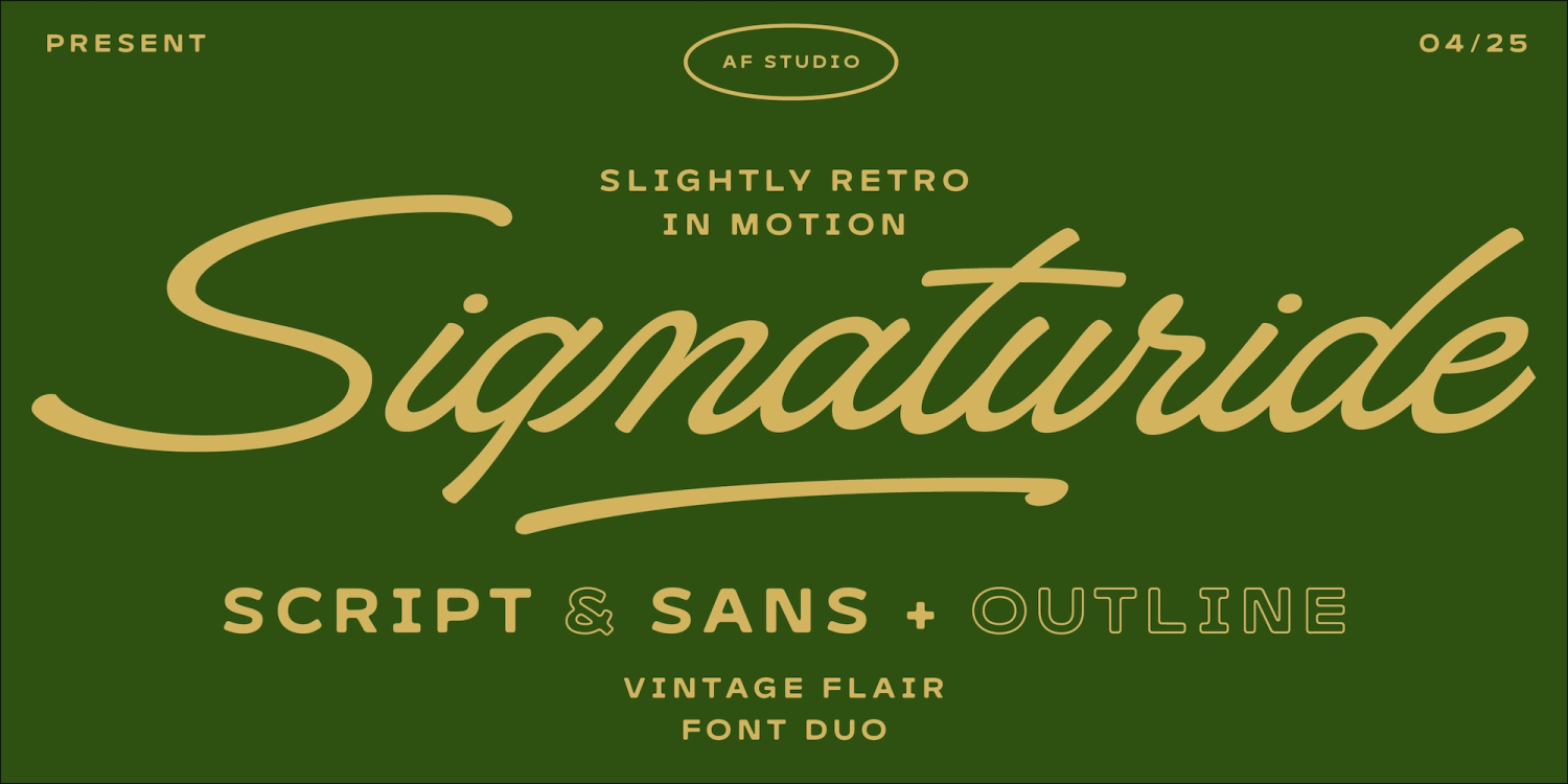 Signaturide Font Family Poster