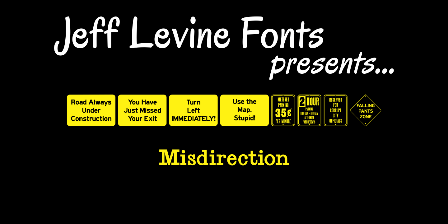 Misdirection Font Poster #1