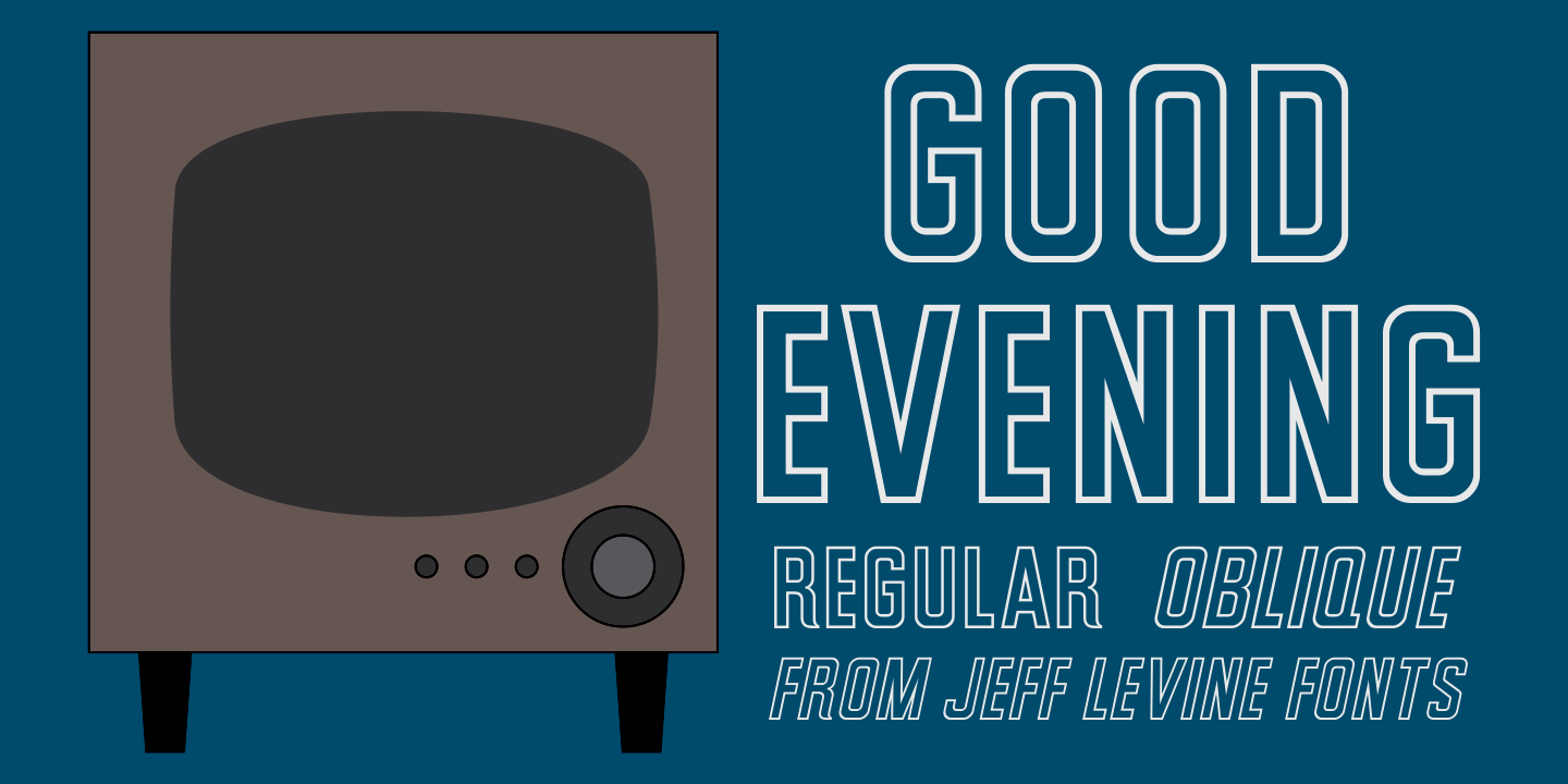 Good Evening Font Family Poster