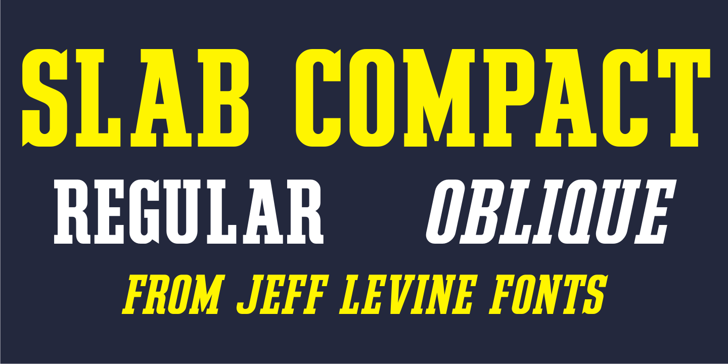 Slab Compact Font Family Poster
