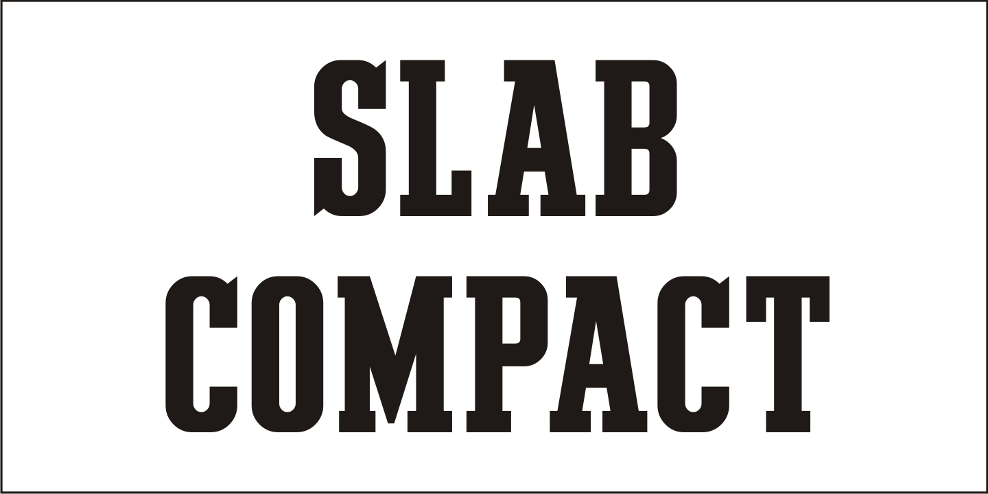 Slab Compact Font Poster #2