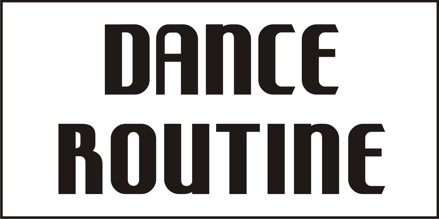 Dance Routine Font Poster #2