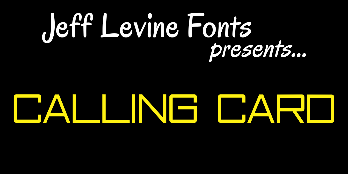 Calling Card Font Poster #1