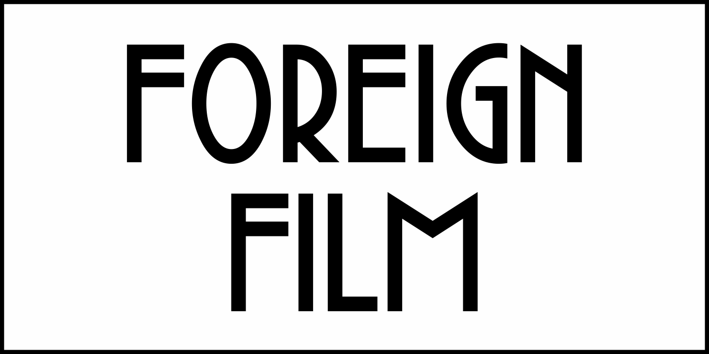 Foreign Film Font Poster #1