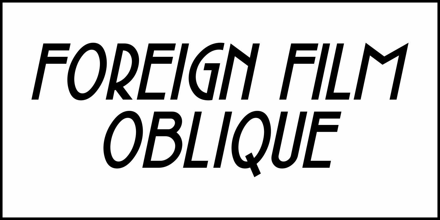 Foreign Film Font Poster #1