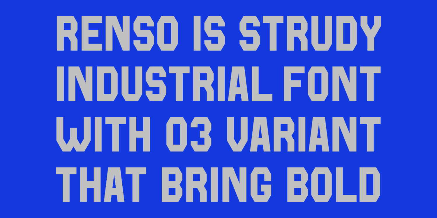 Renso Font Poster #2