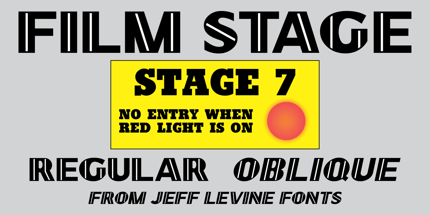 Film Stage Font Family Poster