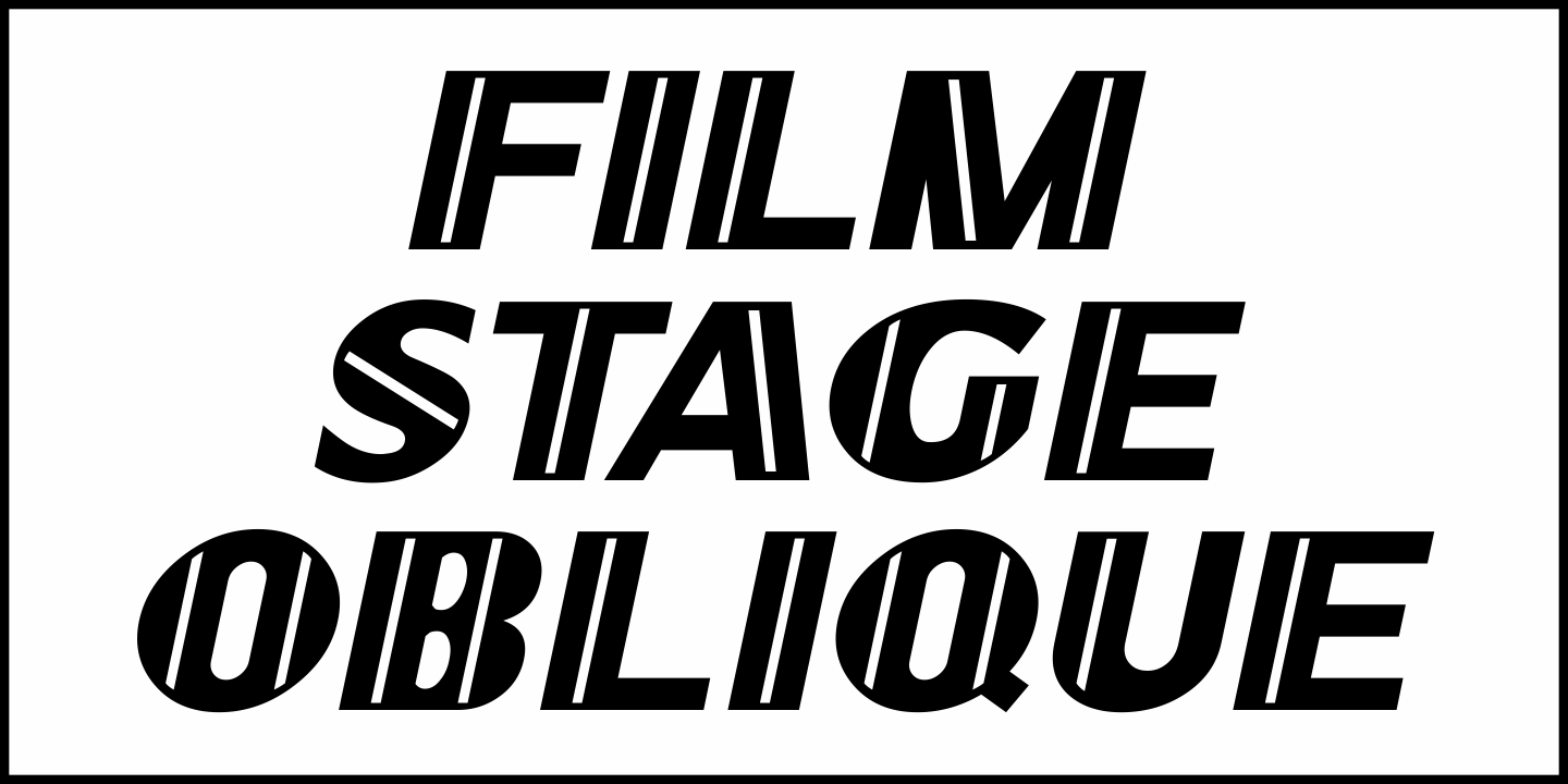 Film Stage Font Poster #4