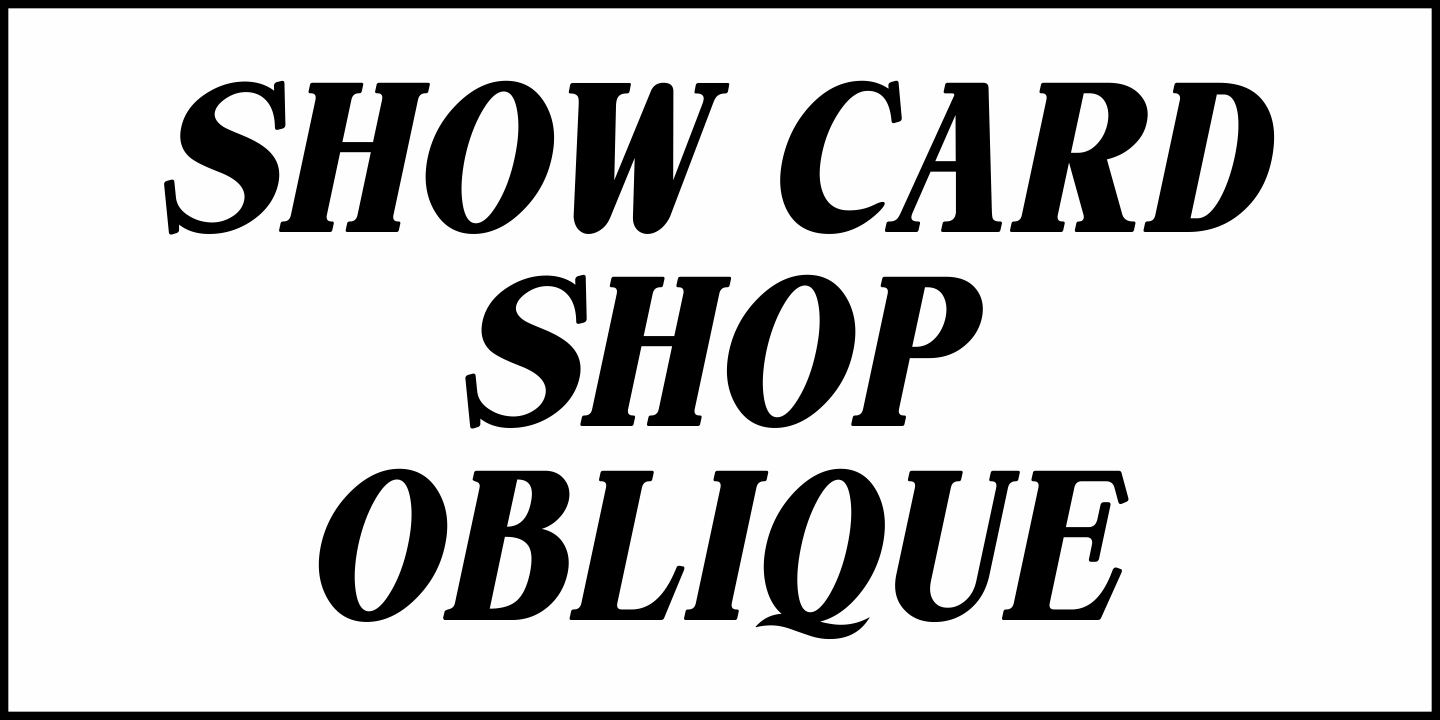Show Card Shop Font Poster #1