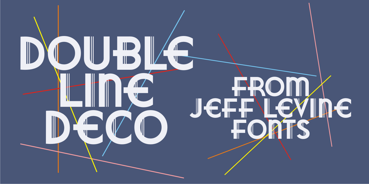 Double Line Deco Font Poster #1