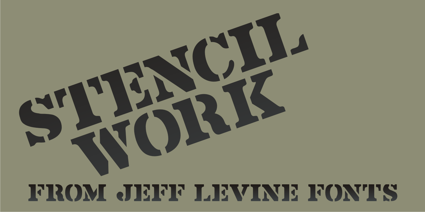 Stencil Work Font Family Poster