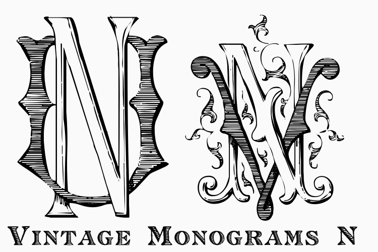 Monocracy Vintage N Font Poster #1