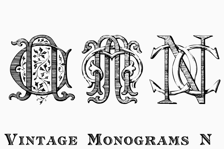 Monocracy Vintage N Font Poster #1
